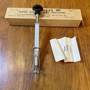 Vintage 1915 Princess Hand Embroidery Machine S & S Embroidering Supply Co., NY